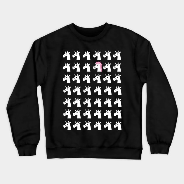 Hairdo Unicorn Crewneck Sweatshirt by Thatssounicorny